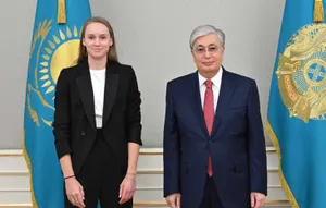 Касым-Жомарт Токаев встретился в Еленой Рыбакиной